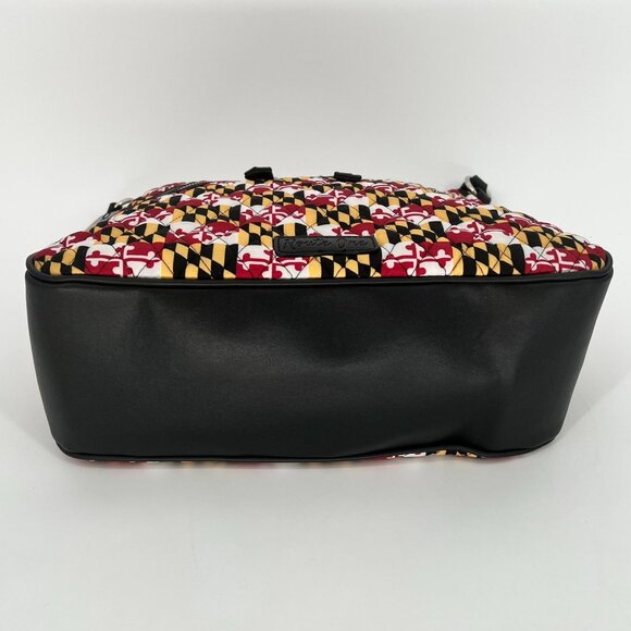 Route One Apparel Maryland Flag Inspired Shoulder Bag Red Yellow Quilted Pockets - Picture 7 of 16